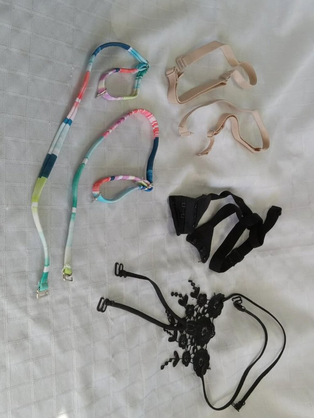 4 sets of bras straps mostly unused